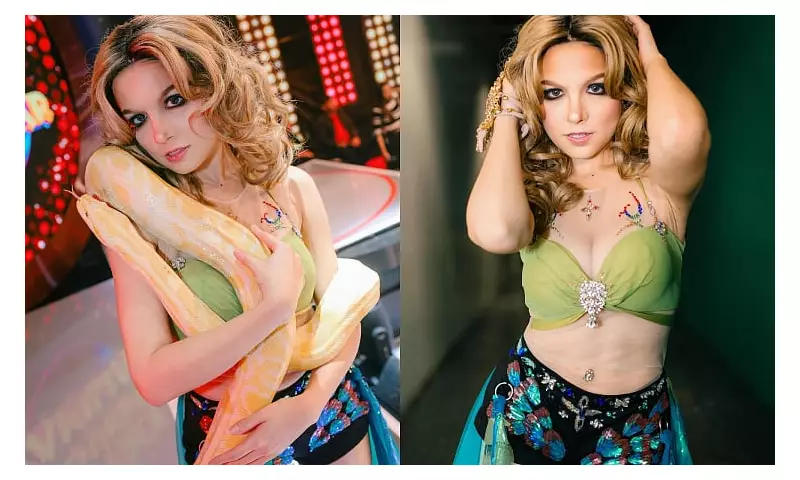 Alexa Ilacad Channels Britney Spears with Snake on Your Face Sounds Familiar