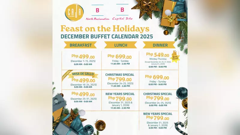 Caja Kitchen Cebu Unveils 2025 Festive Buffet Calendar