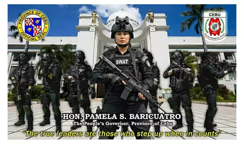 Cebu Governor's AI SWAT Photo Sparks Legal Debate Over Uniform Use