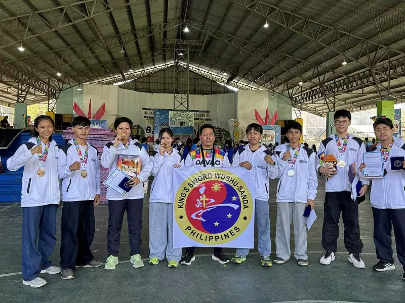 Davao City Wushu Team Wins 3 Gold Medals at Batang Pinoy 2025