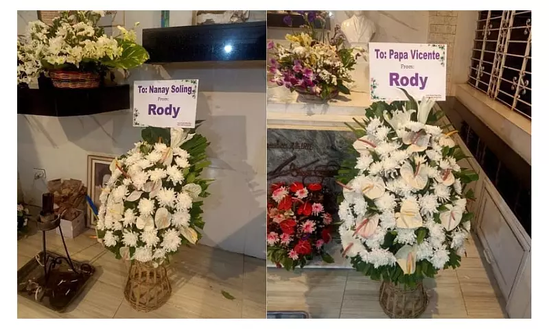 Duterte's Heartfelt Tribute from The Hague: Flowers Sent to Parents' Tomb for Undas