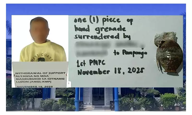 Ex-Rebel Surrenders in Pampanga, Hands Over Grenade in Peace Initiative
