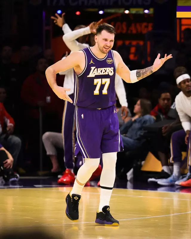 Luka Doncic Slams Slippery NBA Cup Court at Crypto.com Arena