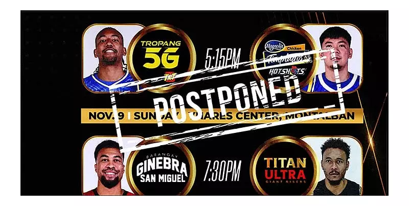 PBA Postpones Sunday Games Due to Super Typhoon Uwan Threat