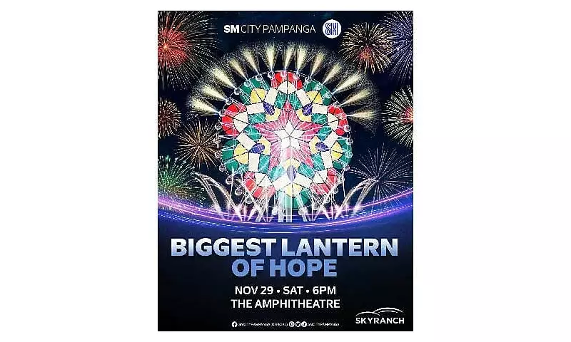 SM City Pampanga Lights Up Giant Lantern of Hope for Holidays