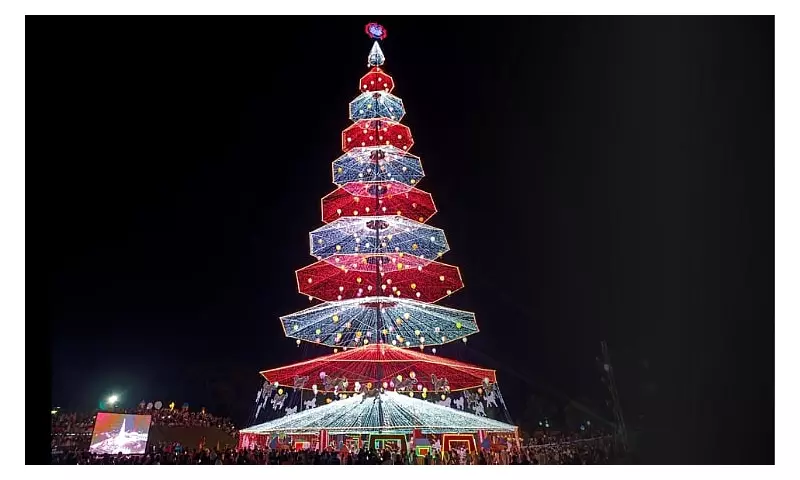 Tagum City Lights Record 231-Foot Carnival-Themed Christmas Tree