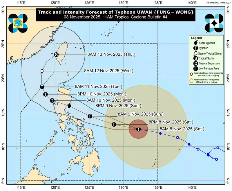 Typhoon Uwan Intensifies to Super Typhoon, Threatens Philippines