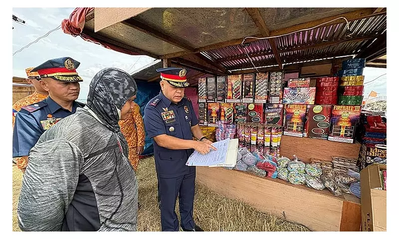 Cebu Police Chief Inspects Fireworks Sellers, Warns of Confiscation