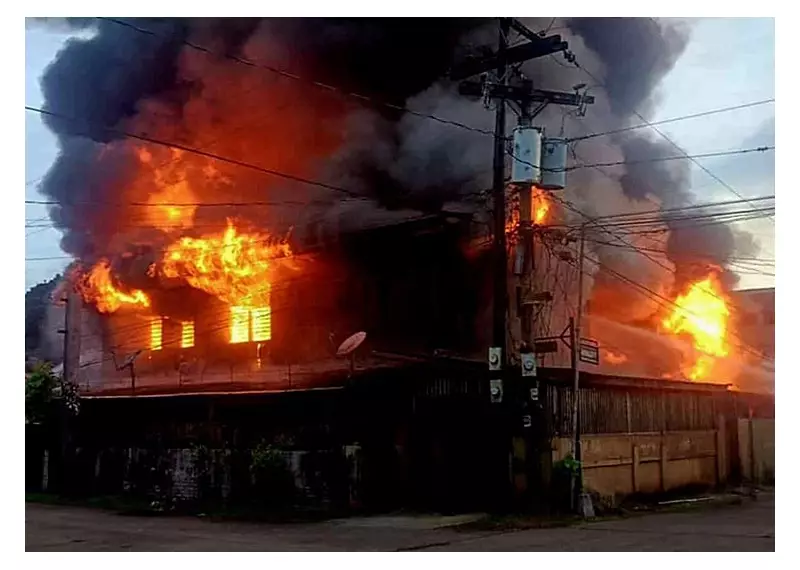 Firefighter Injured in Basilan House Fire, Gas Tanks Hamper Response