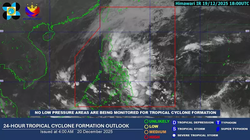 Pagasa: No LPA Monitored as of Dec 20, 2025, ITCZ Brings Rain