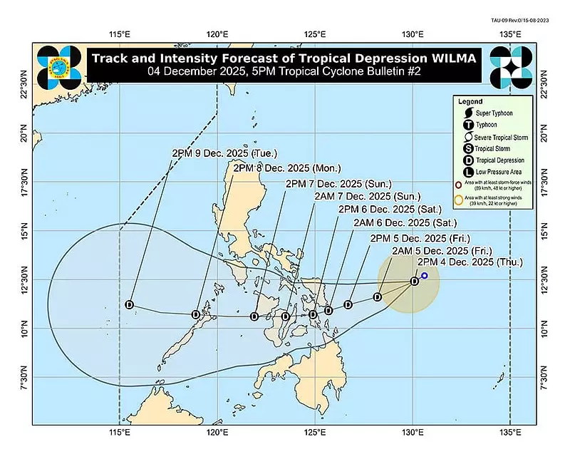 Tropical Depression Wilma Threatens Visayas, Evacuations Urged