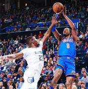 Thunder Stay Perfect at Home, Crush Grizzlies 119-103 for 14-0 Record
