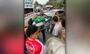 Alcoy Accident: 5 Injured as Toyota Wigo Hits Truck, Spins into Motorcycle