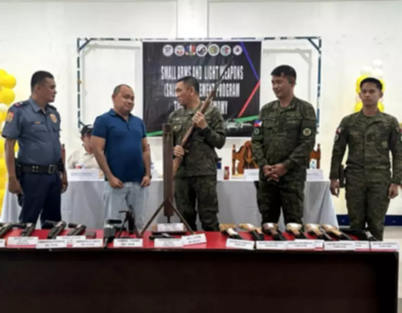 Civilians Surrender 35 High-Powered Weapons in Maguindanao Peace Initiative