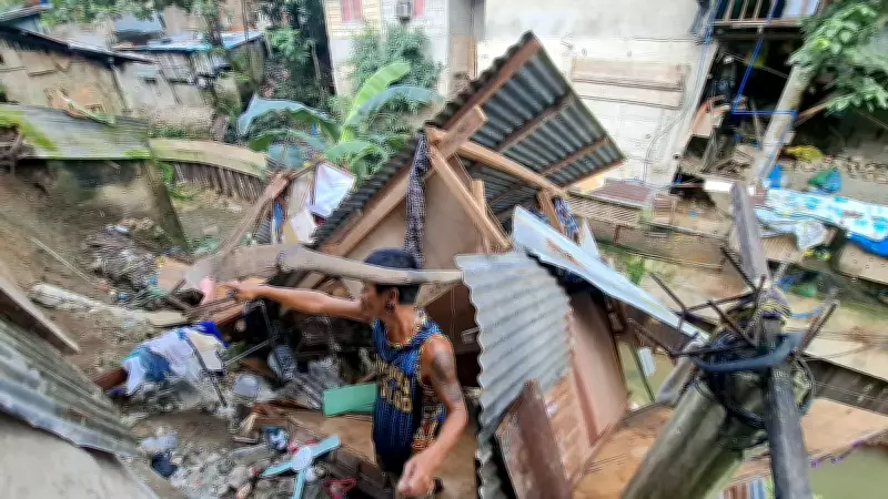 Landslide Strikes Cebu City Neighborhood, Displacing Dozens After Heavy Rains