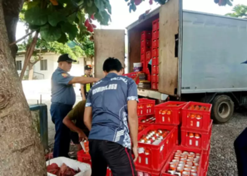 Police Seize LPG Truck Without Permits on Camotes Island, Cebu