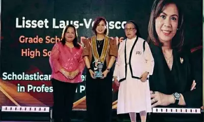 Lisset Laus-Velasco Honored with Scholastican Excellence Award at Alma Mater