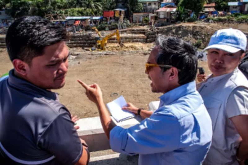 DPWH Secretary Dizon Inspects Mananga River Riprap Construction in Talisay City