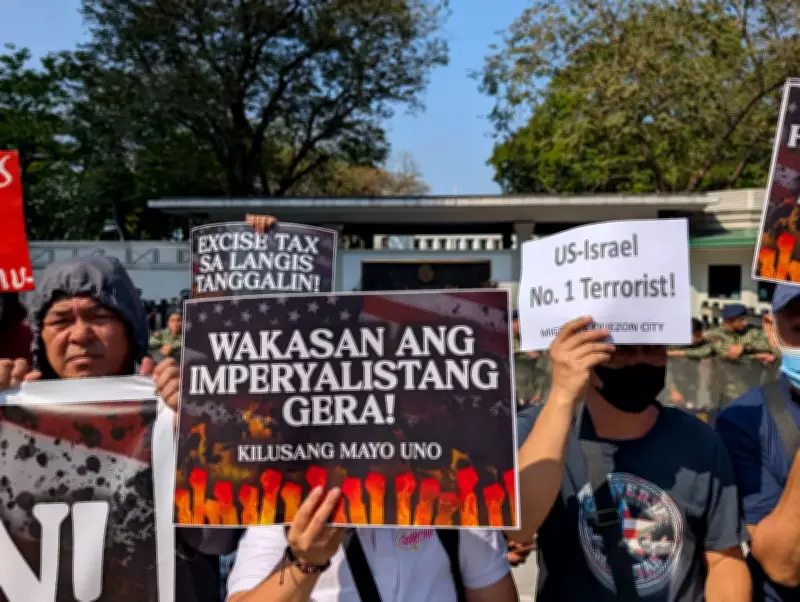 Philippine Labor Group Protests at US Embassy, Condemns US-Israel 'Imperialist War' on Iran