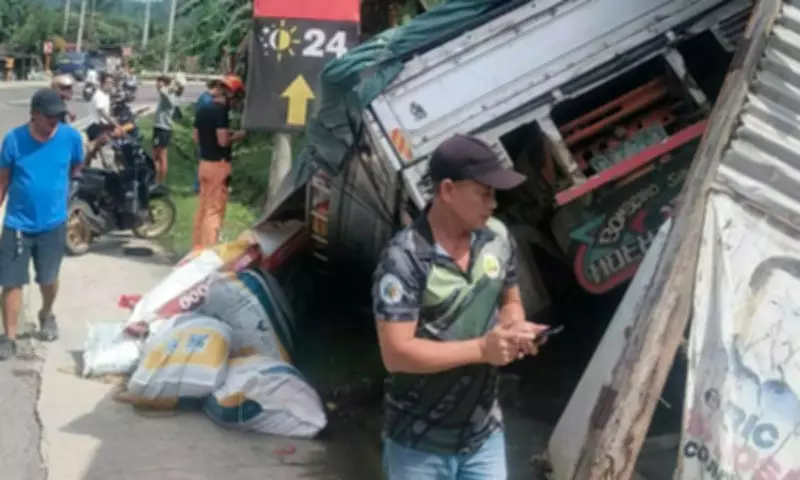 Tragic Accident in Toledo City: Man Buying Bread Killed by Overturned Truck