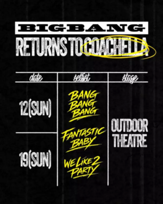 BIGBANG Announces Historic 60-Minute Coachella 2026 Comeback for 20th Anniversary