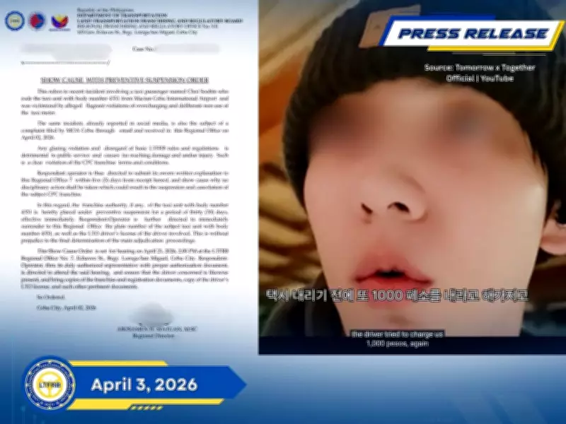LTFRB Takes Action Against Taxi Operator Over Soobin Overcharging Incident