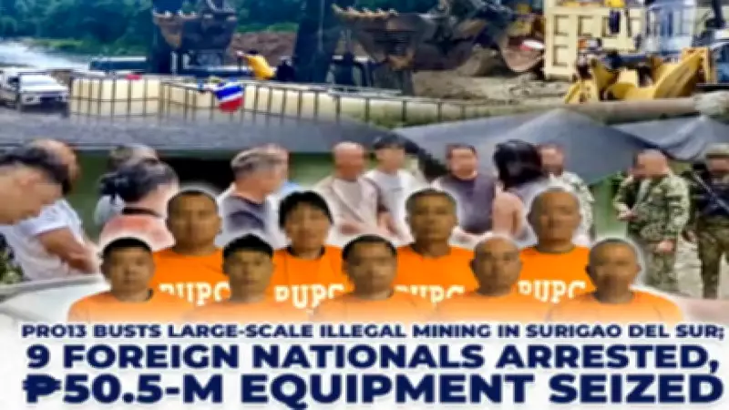 Nine Chinese Nationals Arrested for Illegal Mining in Surigao del Sur