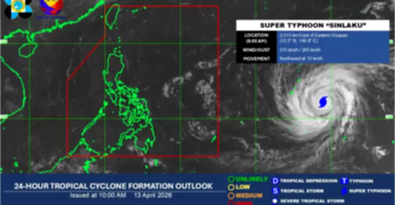 Super Typhoon Sinlaku Intensifies East of Philippines, Authorities on High Alert