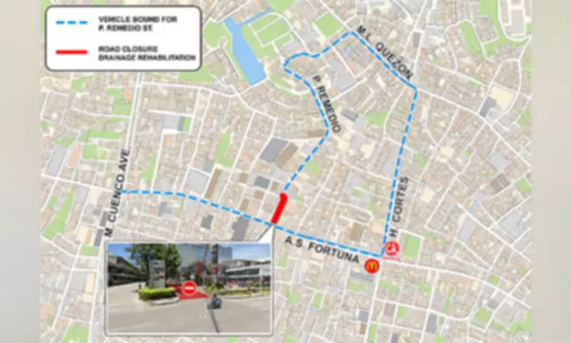 Month-long road closure in Mandaue City begins for drainage rehab