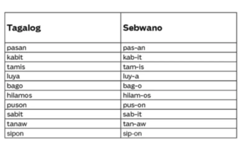 Morphological Study Highlights Similarities and Differences Between Tagalog and Cebuano