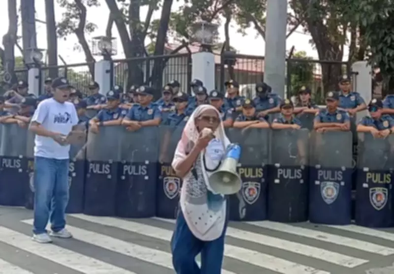 Police Stop Dela Rosa Supporters' Protest Outside Senate for Lack of Permit