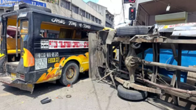 Two PUJs Collide in Cebu City Junction Box, Injuring Passengers