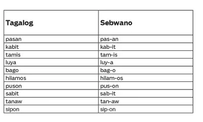 Morphological Study Highlights Similarities and Differences Between Tagalog and Cebuano