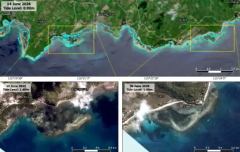 Coastal Uplift in Davao Occidental After M7.8 Quake – PhilSA