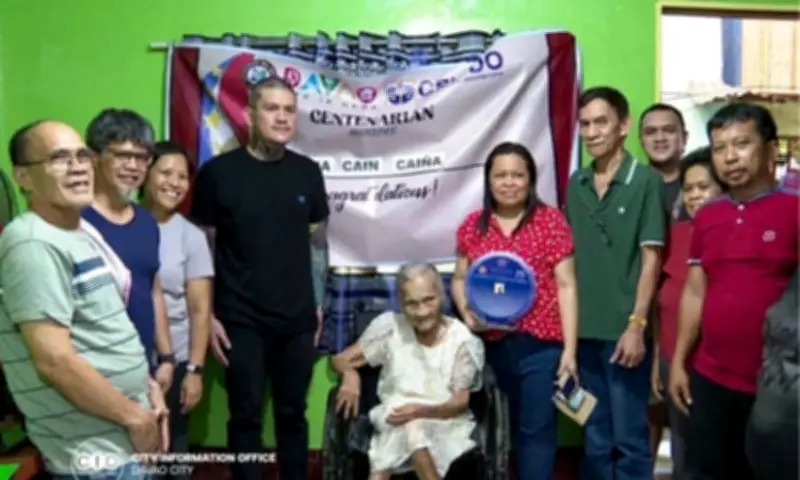 Davao City honors 3 centenarians with P100,000 cash incentives each
