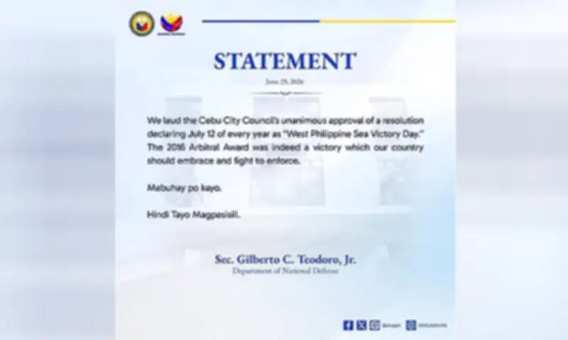 DND hails Cebu City’s West Philippine Sea Victory Day
