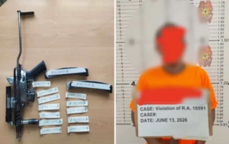 Driver Arrested for Firing KG9 Submachine Gun in Carcar City