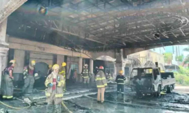 Fire Engulfs Davao Convention Center After Magnitude 7.8 Earthquake