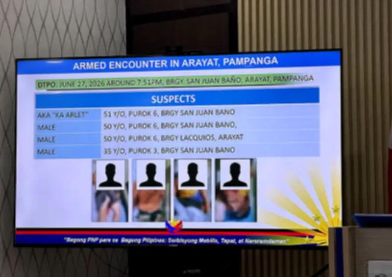 Four Suspects Dead After Gunfight with PNP in Arayat, Pampanga