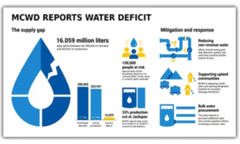 MCWD Faces Daily Water Deficit of 16,059 Cubic Meters in Cebu