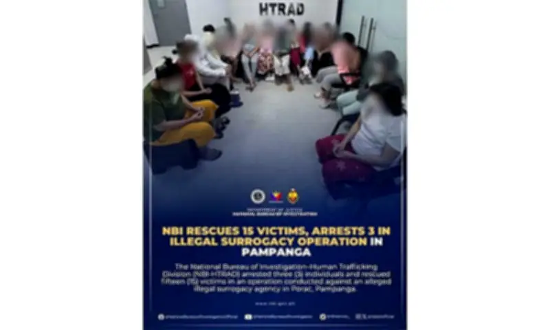 NBI Rescues 15, Arrests 3 in Illegal Surrogacy Raid in Pampanga