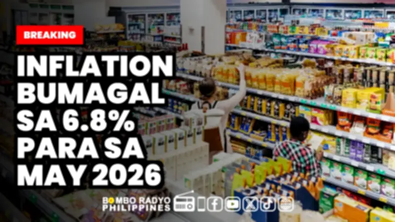 Philippine Inflation Eases to 6.8% in May 2026, PSA Reports