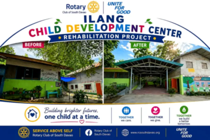 Rotary Club South Davao Transforms Ilang Child Development Center with Community Paint Day