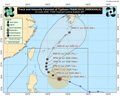 Typhoon Francisco Intensifies, Pagasa Warns of Strong Winds and Rough Seas