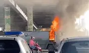 Armored vehicle fire under Dolores Flyover disrupts traffic